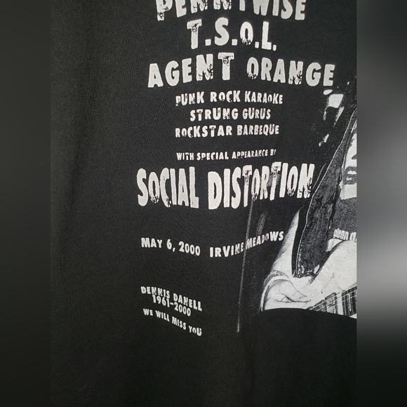 Vintage 2000 Social Distortion When The Angels Sing Dennis Danell Concert Tee XL - Picture 3 of 5